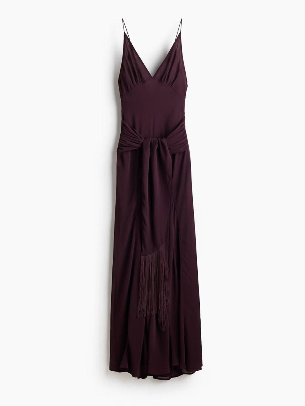 H&M Draped-Panel Strappy Dress - Dark Purple